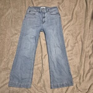 KanCan Women Light Wash Wide Leg Jeans Size 12 High Rise FL1798GT-2-SF
